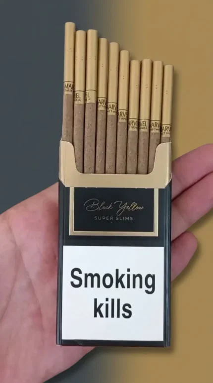 Marvel Black Yellow Superslim Sigara