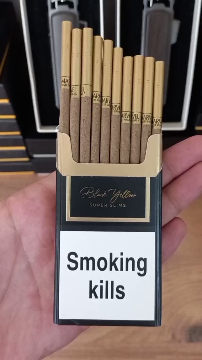Marvel Black Yellow Superslim Sigara